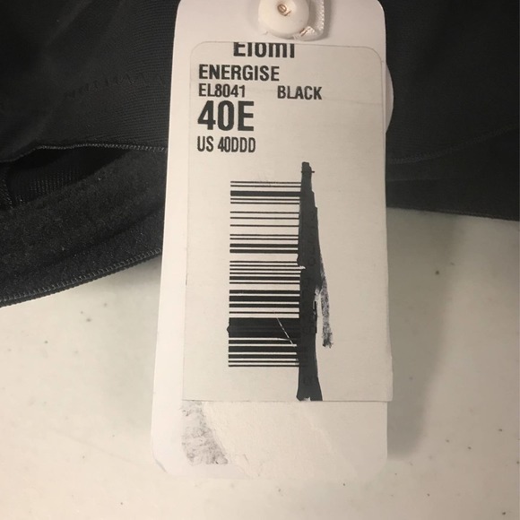 Elomi Energise Full Figure Underwire Sport Bra, Size 40E, US 40DDD, Black - Picture 7 of 7